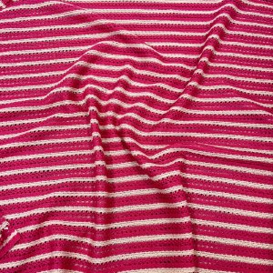 Rhubarb Stripe Knit Lace