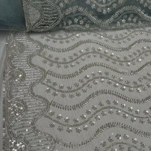 Sky Blue Beaded Lace