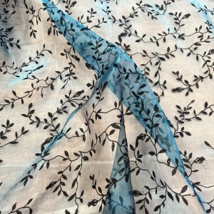 Organza with floral print
