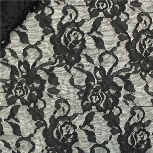Stretch Lace 'Daisy' Black 150cm