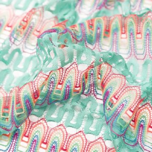 Stretch Lace 'ZigZag' Turqouise