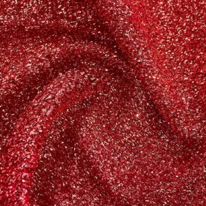 Tinsel Style Fabric Red