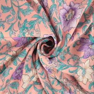 Viscose Floral Pink