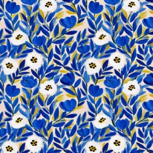 Viscose Lawn Ceramic Story Florals