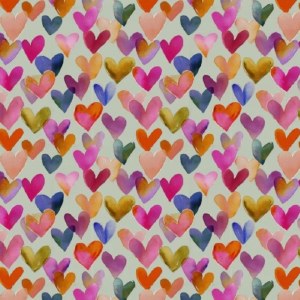 Viscose Painted Story Hearts