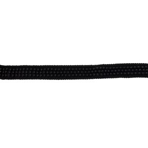 Wool Trim With Pearls Black