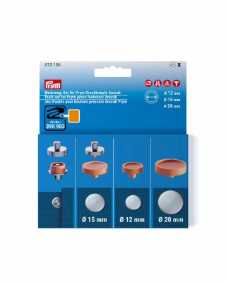 Tool set for prym fasteners'