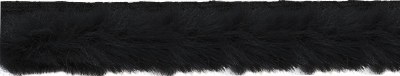 Tubular Fur Flanged Trim Black