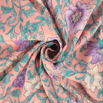 Viscose Floral Pink