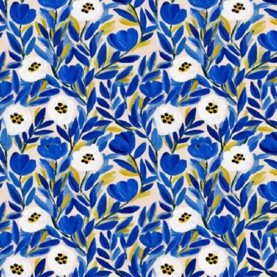 Viscose Lawn Ceramic Story Florals