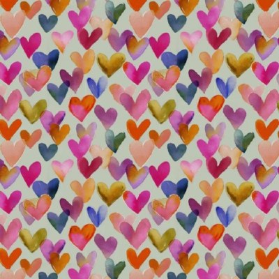 Viscose Painted Story Hearts