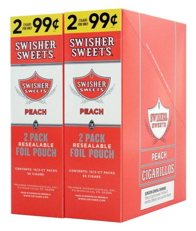 Swisher Sweets Cigarillos Peach Ravi's Import Warehouse