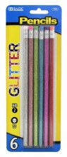 Bazic Glitter Pencils 6 Ct