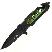 Spring Assist Knife Army with Clip