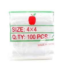 Zip Bag Clear 4X4