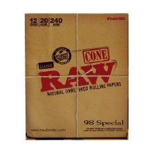 Raw Classic 98mm/20ct Cones Rolling Papers