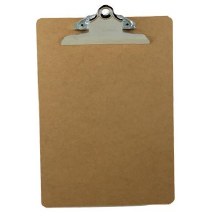 Bazic Memo Size Hardboard Clipboard w/ Sturdy Spring Clip