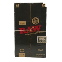 Raw Black Natural Unrefined Rolling Papers 1 1/4