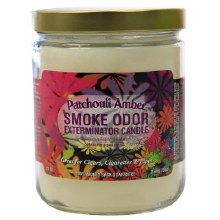 Smoke Odor Patchouli Amber Exterminator Candle Jar