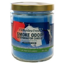 Smoke Odor Clothesline Fresh Exterminator Candle Jar