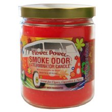 Smoke Odor Flower Power Exterminator Candle Jar