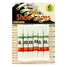 Shoe Laces White Blister