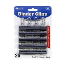 Bazic Small Black Binder Clip