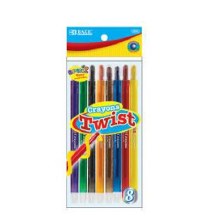 Bazic 8 Color Propelling Crayons