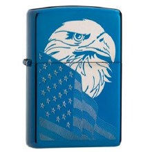 Zippo Lighter Eagle & Flag Design