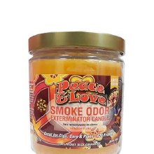 Smoke Odor Peace & Love Candle Jar