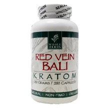 Whole Herbs Kratom Red Vein Bali 250 ct Whole Herbs Kratom Red Vein Bali 250 ct