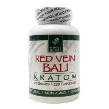 Whole Herbs Kratom Red Vein Bali 120 ct Whole Herbs Kratom Red Vein Bali 120 ct