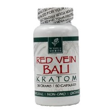 Whole Herbs Kratom Red Vein Bali 60 ct Whole Herbs Kratom Red Vein Bali 60 ct