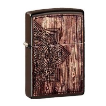 Zippo Lighter #343 Wood Mandala Design