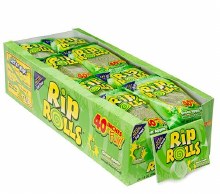 Rip Rolls Green Apple Candy Roll