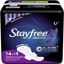 Stayfree Ultra Overnight with Wings 14 ct