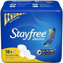 Stayfree Ultra Thin Reg With Wings 18 ct