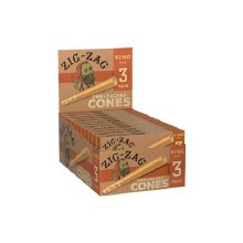 Zig Zag King Size Paper Cones Unbleached (3 pack)