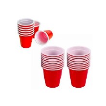 Plastic Mini Cup (Red & White)