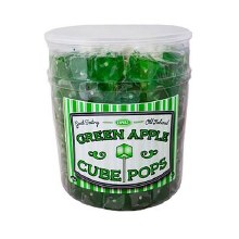 Cube Pops Green Apple Jar 100 ct