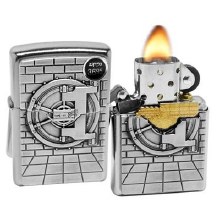 Zippo Lighter #245 207 Safe w Gold Cash Surprise