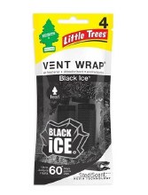 Little Trees Vent Wrap Black Ice (4 pack)