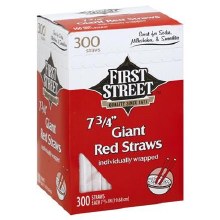 Straw Wrapped Red