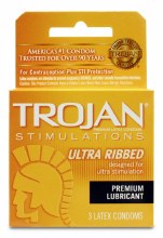 Trojan Ultra Ribbed Premium Lubricant