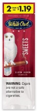 White Owl Cigarillos 2/$1.19 Sweets