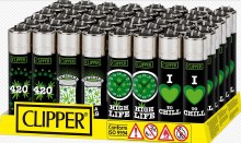 Clippers Lighters - Green Leaves Lighter Clippers Lighters - Green Leaves Lighter