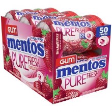 Mentos Gum Bottle Pure Fresh Strawberry 50pc