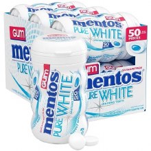 Mentos Gum Bottle Pure White Sweet Mint 50pc