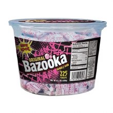 Bazooka Bubblegum Tub 225pc