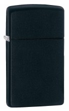 Zippo Lighter #123 D02 Slim Black Matte